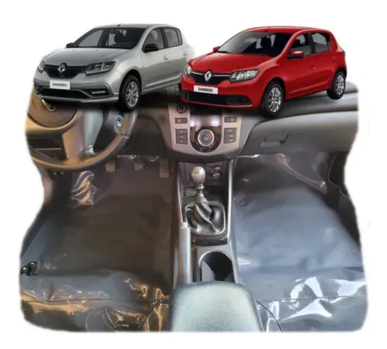 Tapete Assoalho Verniz Vinil P/ Carro Sandero