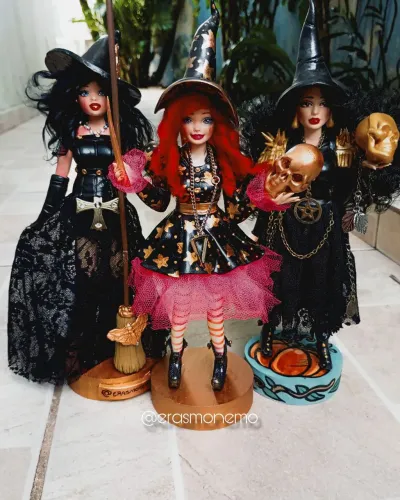 Bonecas Bruxas Artesanais - Decoração Halloween