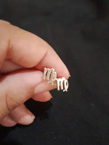 Brinco Signo de Virgem banho prata