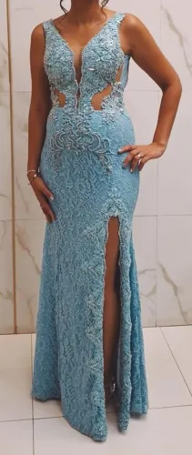 Vestido de Festa de Formatura ou Madrinha - Todo bordado