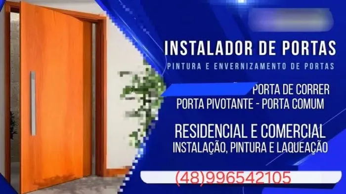 Instalacao de portas de madeira e janela, deck, pergolados, entre outros serviços.