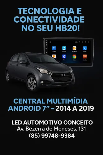 Central Multimídia Android + Moldura HB20 2014 até 2019 + Câmera de Ré + 