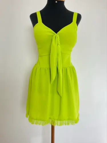 Vestido curto verde neon M JG Confecções