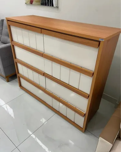 Comoda Tarsila 8 Gavetas 100% MDF 1.36m de Largura