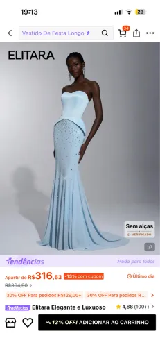 Vendo Vestido de festa usado 1 vez