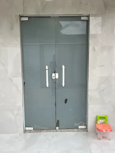 Porta de Blindex 2 folhas 