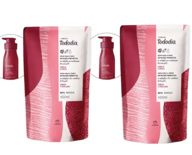 Kit Refil Creme Tododia Cereja e Avelã ( 2 x 400 ml)