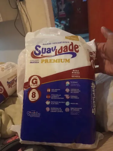Fralda geriátrica suavidade Premium 8 unidades