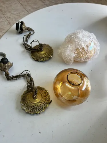 LUSTRES EM BRONZE - 13 PEÇAS ANTIGAS EM BRONZE - ORIGINAL DE ÉPOCA
