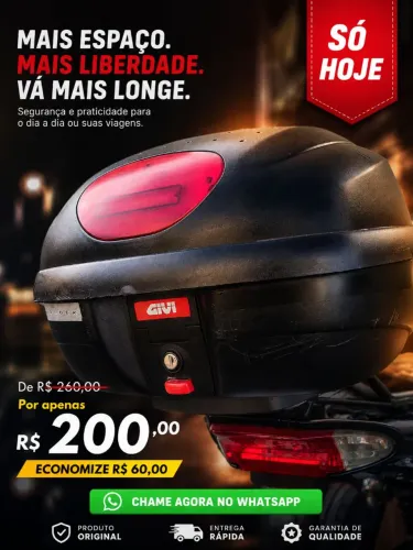Baú Givi 32L com chave reserva