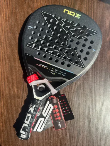 Raquete de Padel NOX Carbon Quantum 12K Luxury Series By Leo Augsburguer Nova