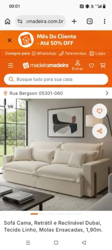 Sofá cama retrátil