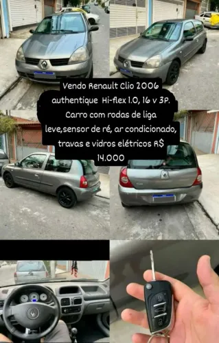 Renault Clio Authentique Hi-flex 1.0 16V 3P 2006