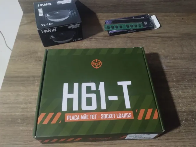Kit placa mãe processador cooler memória han intel