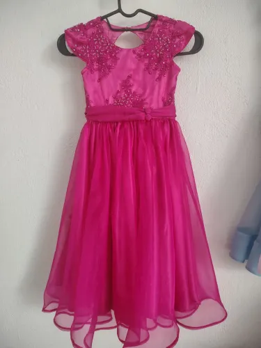 Vestido infantil rosa 4 a 5 anos