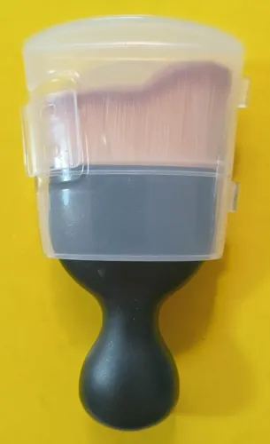 Pincel JAF Curva S Base Pó Contorno Cabo Taça Make Formato Curvo Rosto Corretivo
