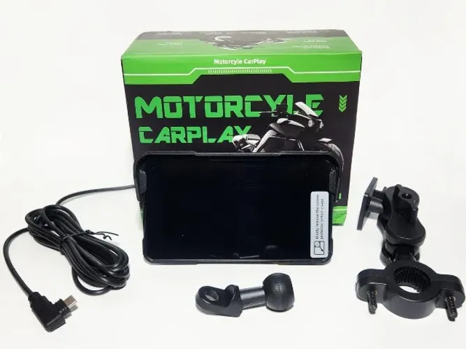 Multimídia Portátil para moto USB Carplay e android auto 5 polegadas à prova d'água