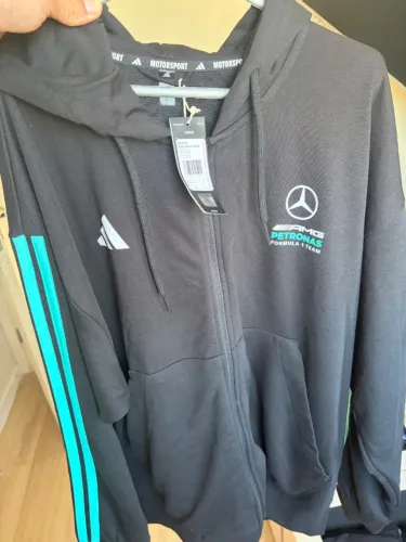 Jaqueta Adidas Mercedes Petronas Masculina - Preto+verde