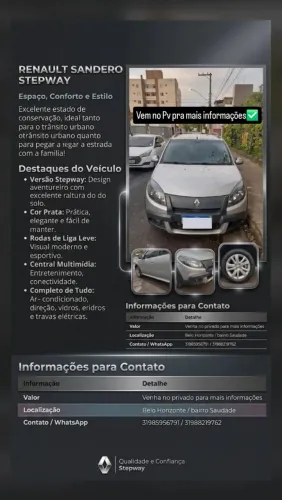 Vendo RENAULT SANDERO STEPWAY COMPLETO