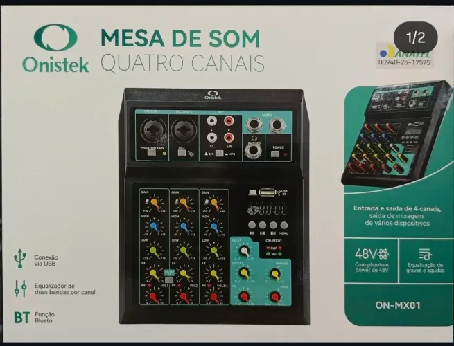 MESA DE SOM DE 4 CANAIS ON-MX01