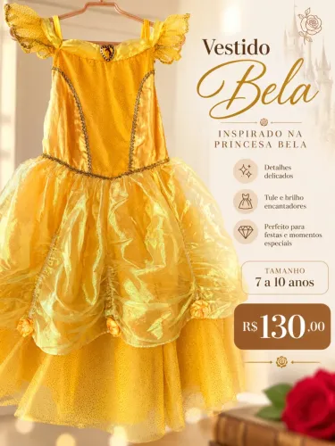 Fantasia original Disney menina 7 a 10 anos