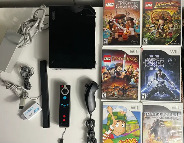 Nintendo Wii preto bloqueado