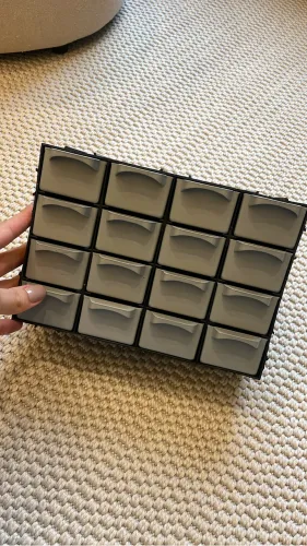 Kit com 5 caixas gaveteiro organizador