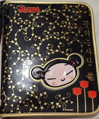 Fichário pucca antigo anos 2000 raro