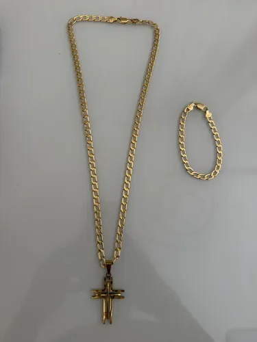 Conjunto colar e pulseira Romanel
