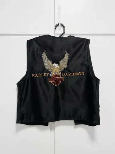 Colete de couro Harley Davidson tam M fem