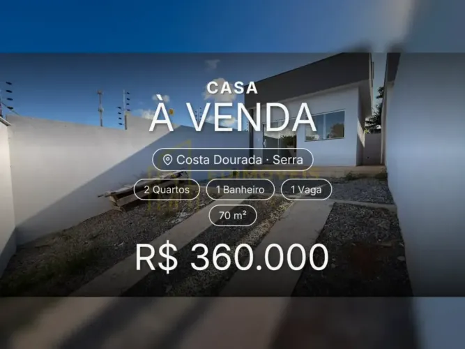 Casa Individual em Costa Dourada - Venha conhecer seu novo lar!
