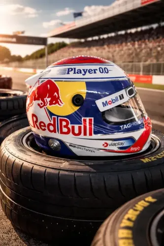 Capacete Max Verstappen 2024 World Champion Red Bull Racing