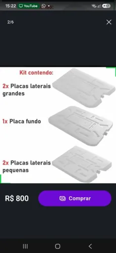 Placas térmica para carrinho de picole