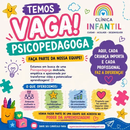 Vaga para psicopedagóga