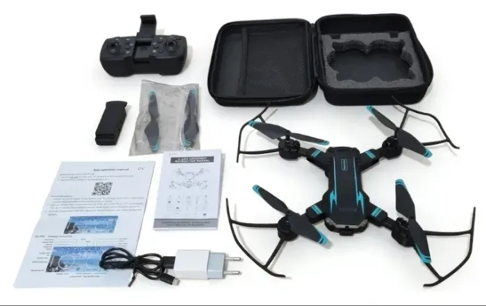 Drone E88 Dobrável com Câmera 8K para fotos e filmagens + controle + Maleta + Acessórios