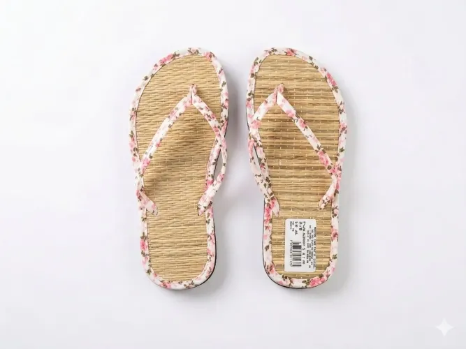 Chinelo e palha feminino