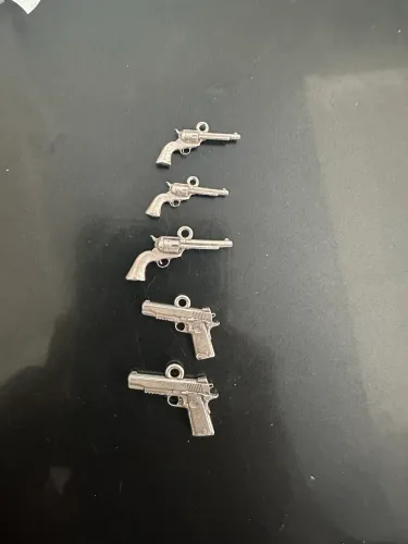 Pingente De Prata Revólver/Pistola