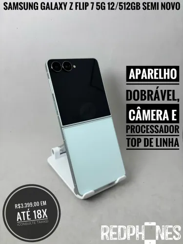 Loja física. Aceitamos trocas. Samsung Galaxy Z Flip 7 12/512GB