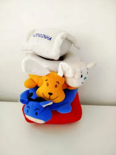 Brinquedo Educativo de Empilhar em Pelúcia Fazendinha
