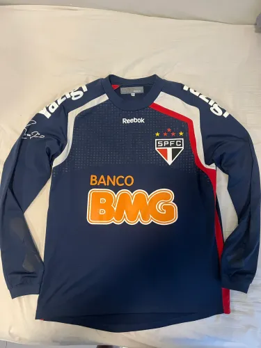 Camisa Rogério Ceni 2011 azul BMG - P 