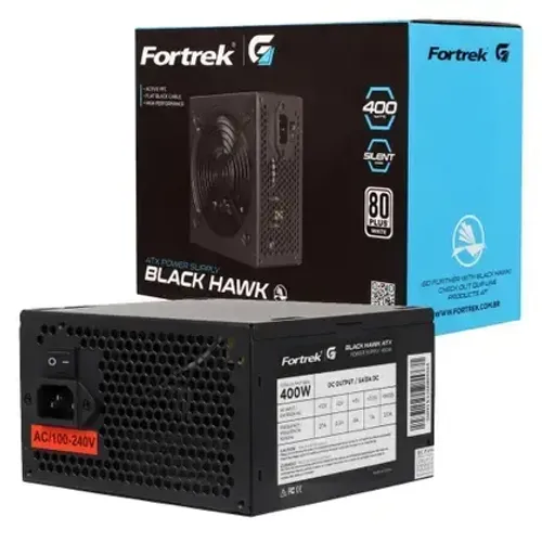 FONTE ATX POWER SUPPLY BLACK HAWK 400 WATTS 80 PLUS