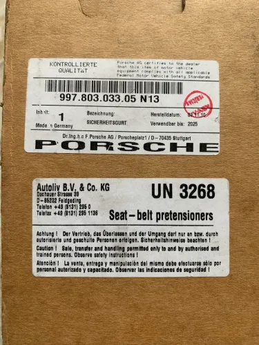 Porsche 911 cinto segurança 997.803.033.05