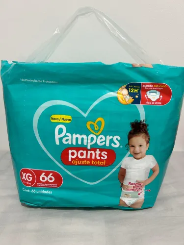 Fralda Pampers Pants Ajuste Total 66 XG