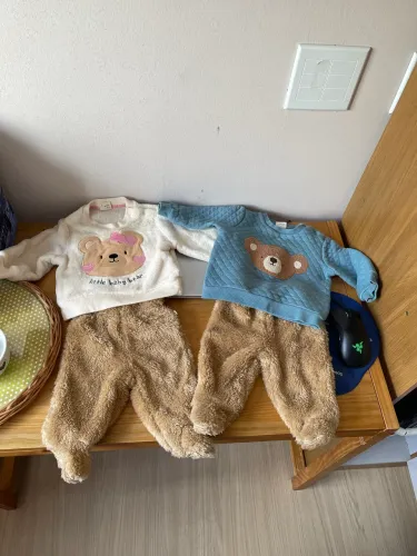 Conjunto de inverno bebê para gêmeos casal