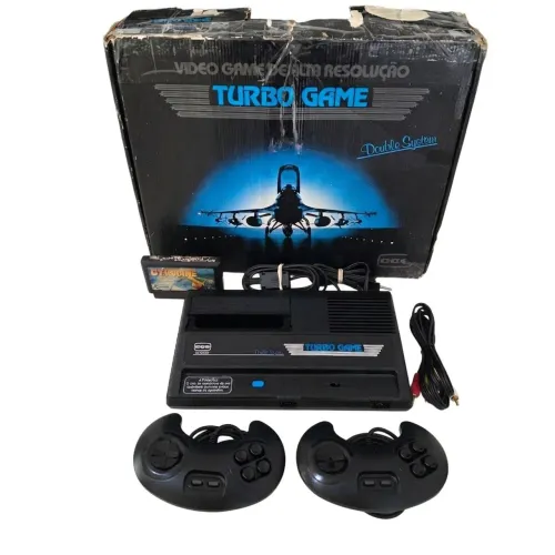 Turbo Game Cce Na Caixa + Jogo + 2 Controles Originais.