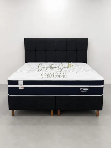 CAMA BOX QUEEN 1.99X1.58 MOLAS ENSACADAS À PRONTA-ENTREGA 