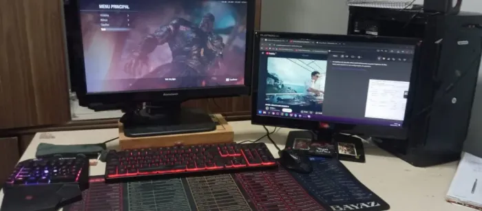 PC Gamer Completo 32GB RAM + i5 12400 + GTX 1660 Ti + 2 Monitores