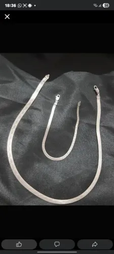 Conjunto 925 prata espelhada