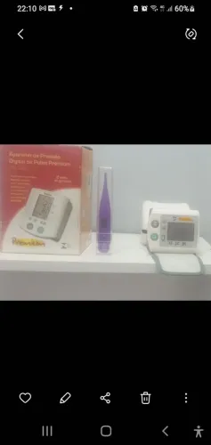 Aparelho de pressão premium e termômetro digital.