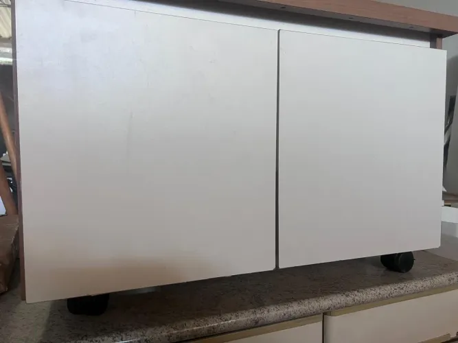 Armário Multiuso Compacto 2 Portas com Prateleira e Rodinhas